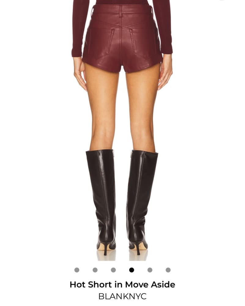 Red Leather Shorts  - Image 3