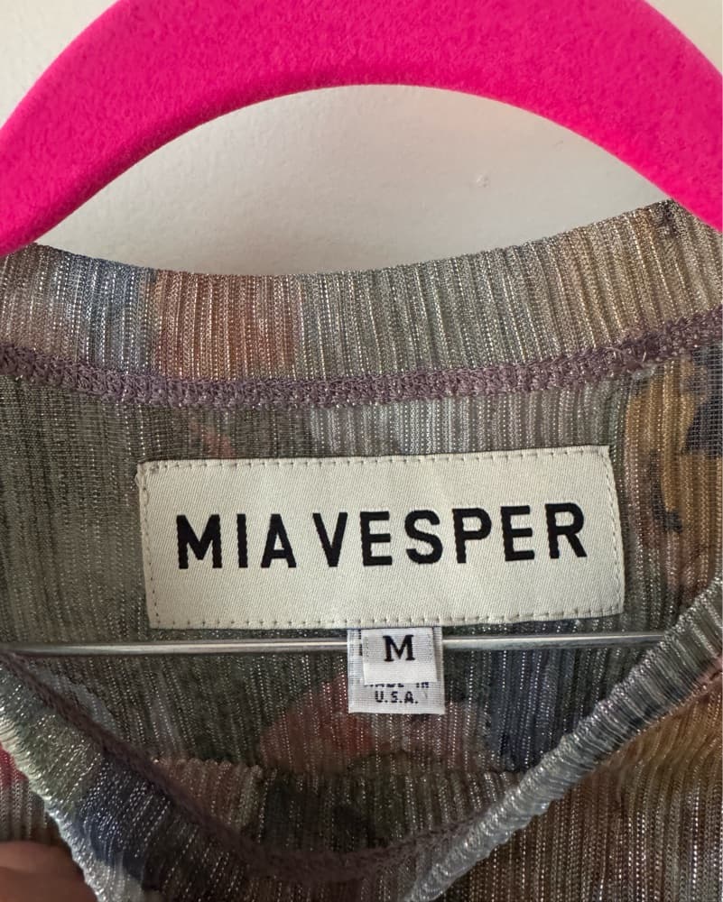 TOP - Mia Vesper Monet Plisse T-Shirt - Image 5