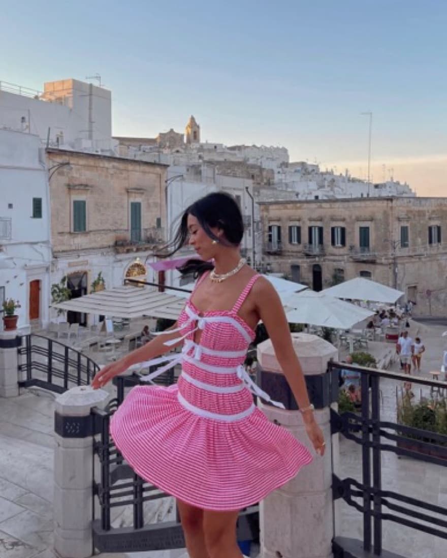 Pink LPA Rufina Mini Dress - Image 1