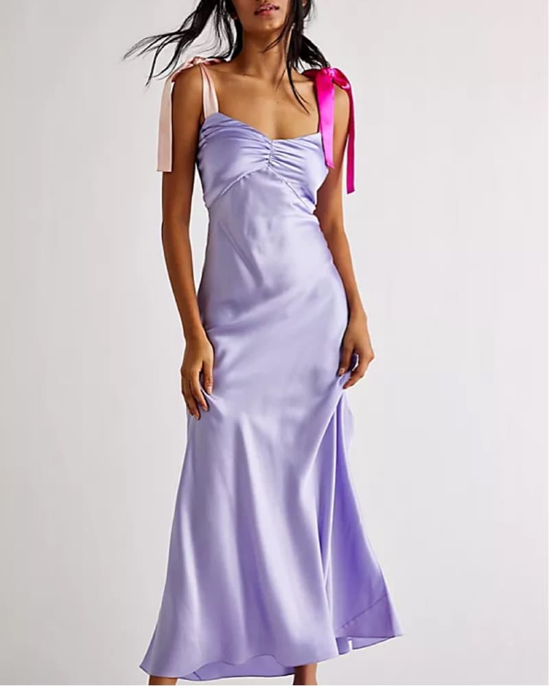 Dannijo Bow Tie Strap Midi Dress - Image 1