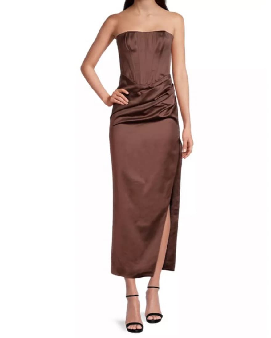 Bardot Everlasting Satin Midi-Dress  - Image 1