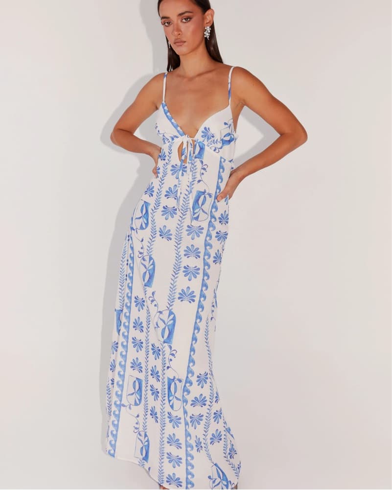 White Maxi Linen Dress - Image 1