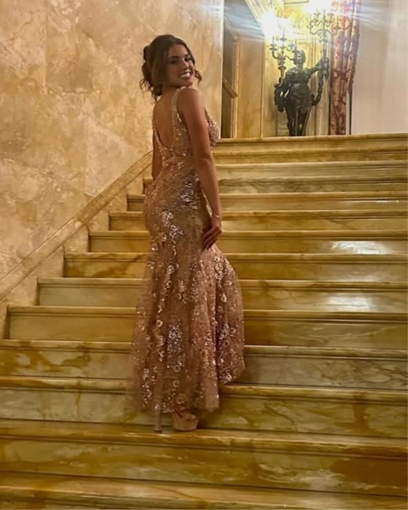 Pink Embroidery Mac Duggal - Image 3