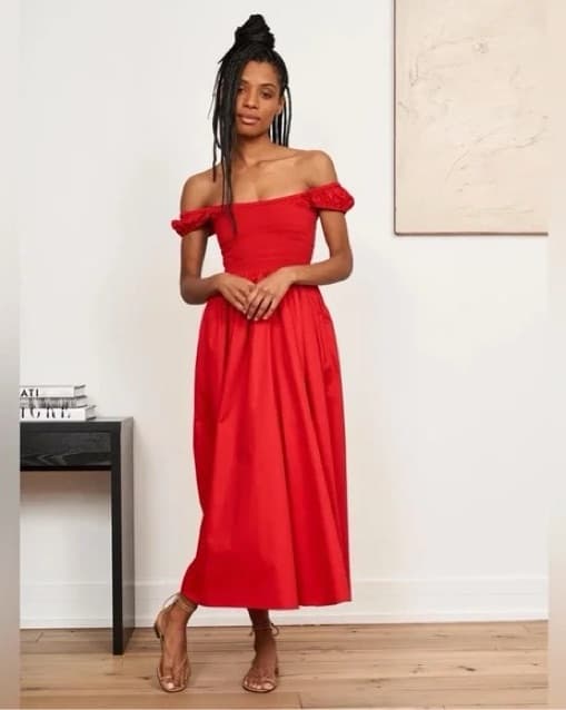La Ligne Vivian Red Dress - Image 4