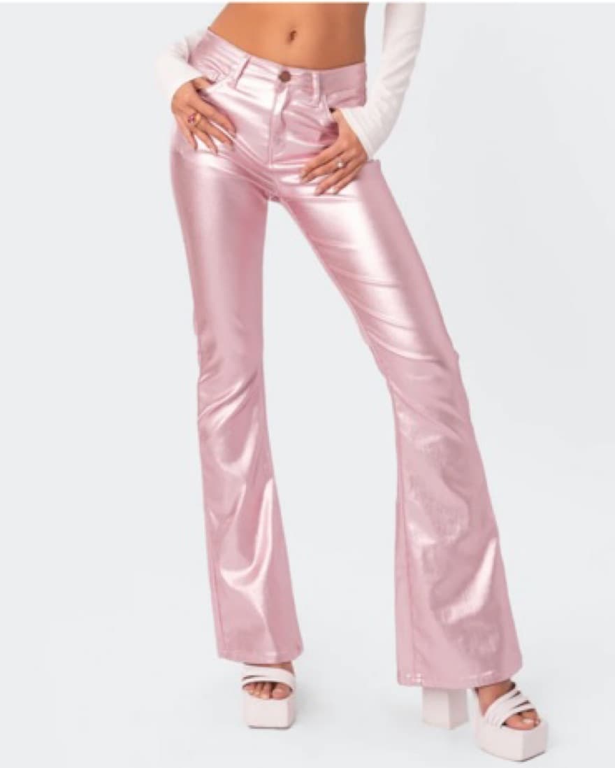Metallic Pink Pants - Image 1