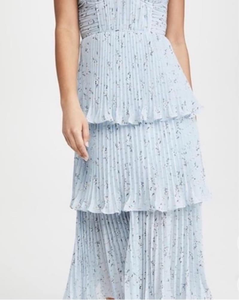 Self-Portrait Light Blue Dress - Image 1