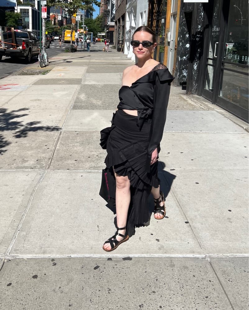 Daring Black Ruffled Skirt - Image 1