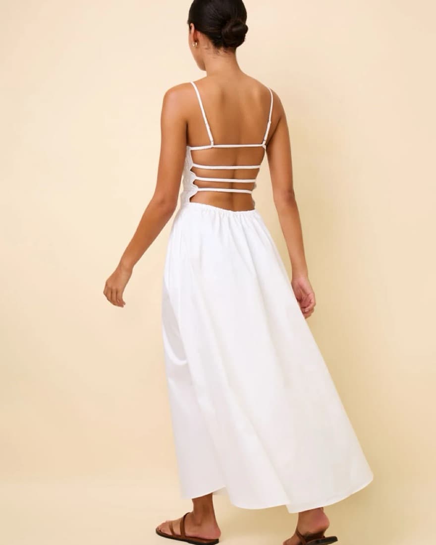 Solid & Striped White Deta Midi Dress - Image 2