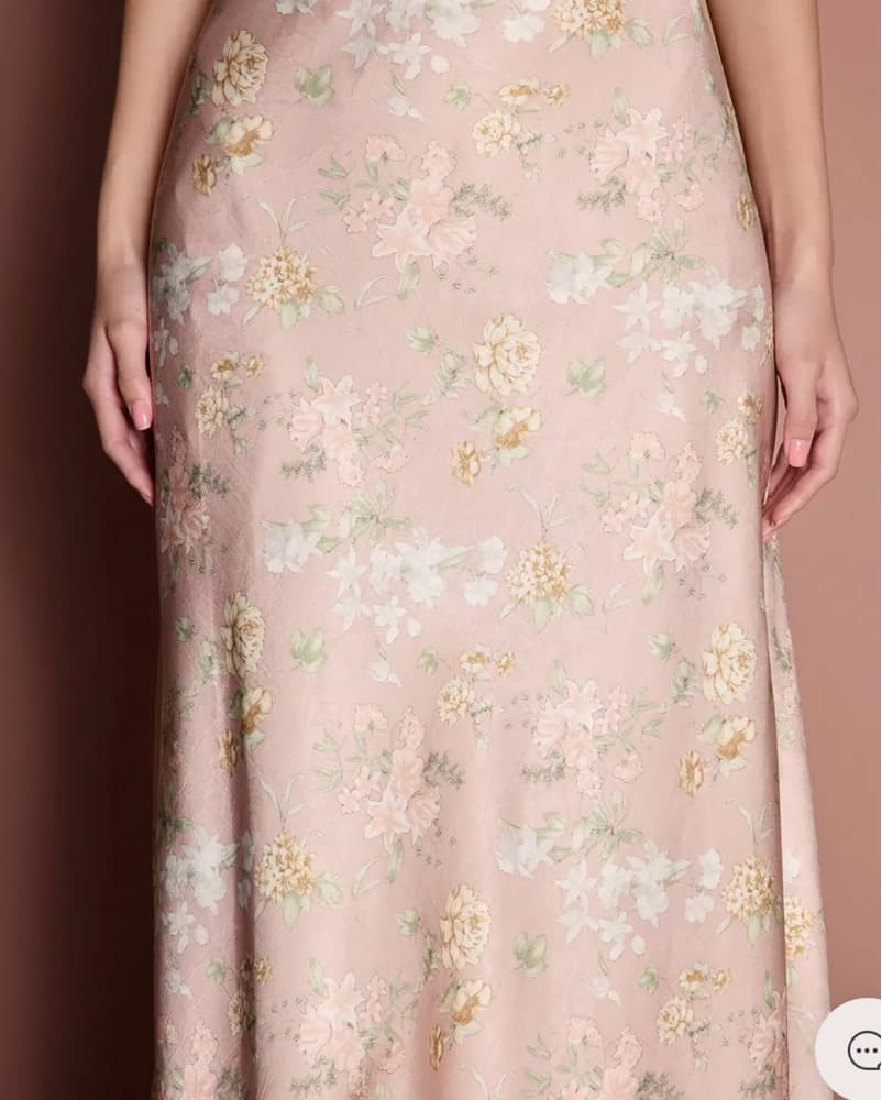 Azazie Atelier Pink Blush Floral Dress - Image 4