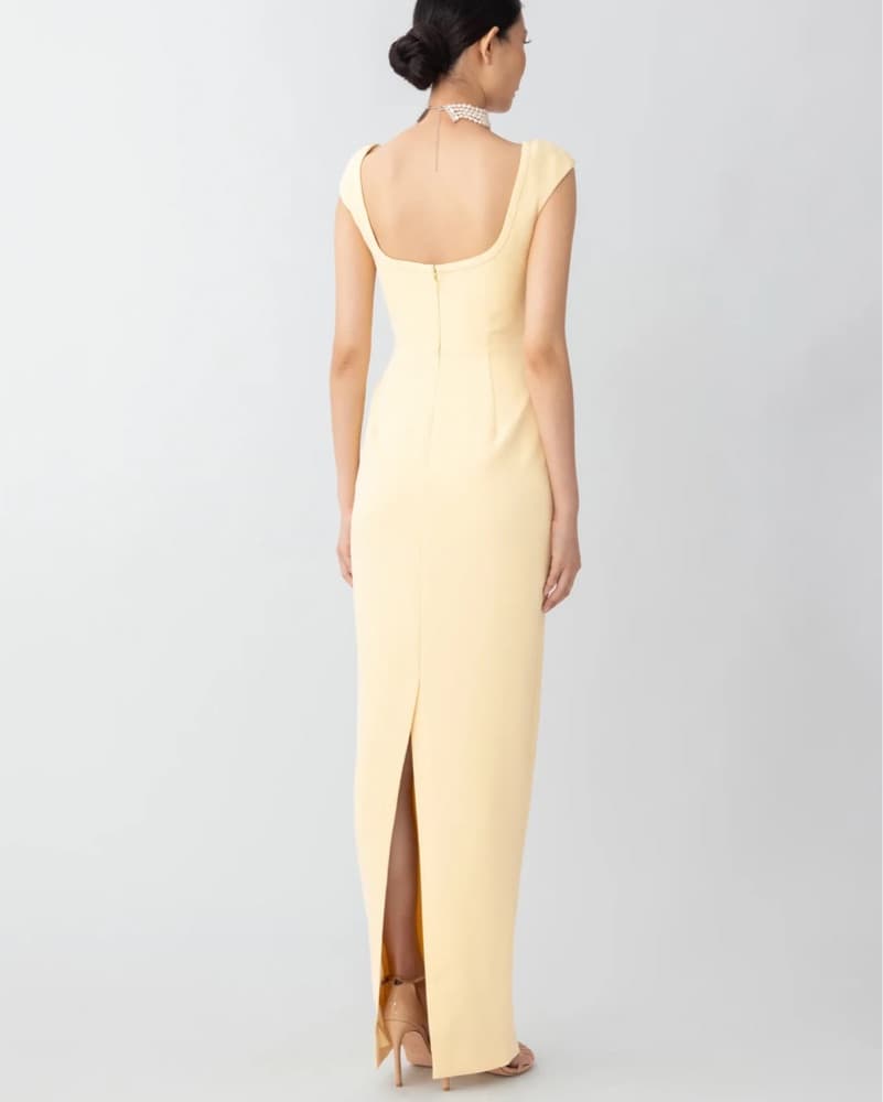 Sau Lee Brooke Gown In Butter Yellow - Image 4