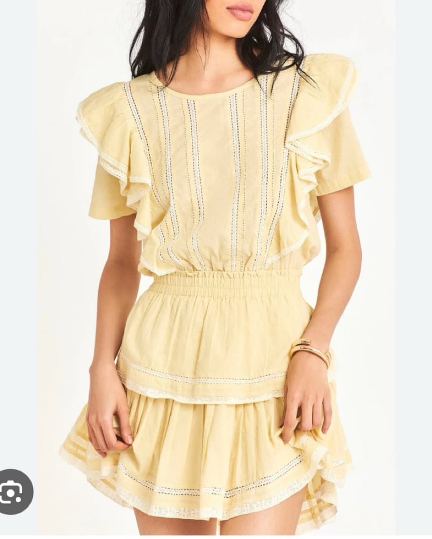 Loveshack Fancy Yellow Mini Dress  - Image 1