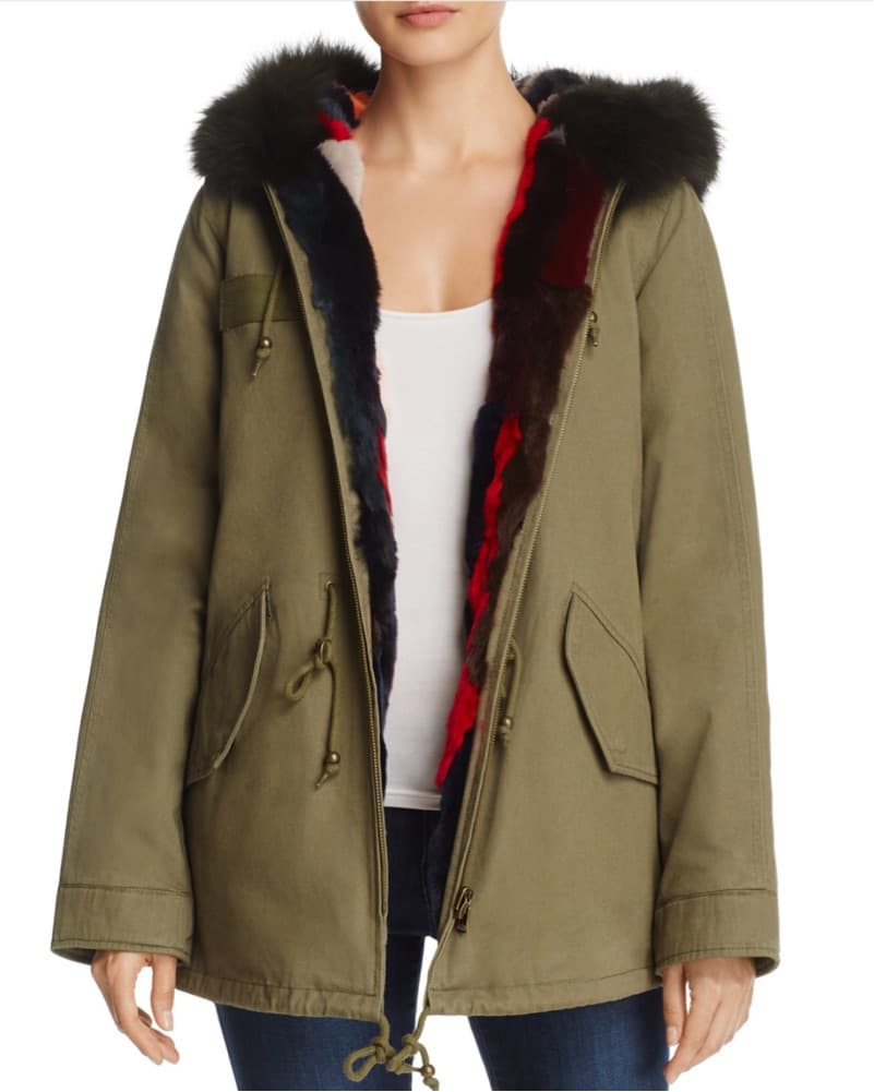 Aqua Reversible Multicolor Fur Coat  - Image 2