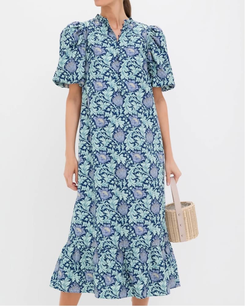 Elegant Floral Midi Dress - Image 2