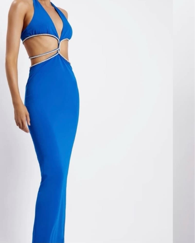 Meshki Nicha Diamante Cut Out Maxi Dress - Image 4