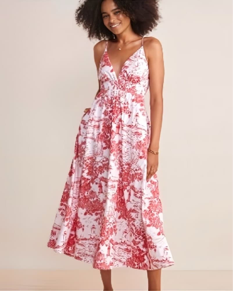 Vineyard Vines Toile Midi Dress - Image 1