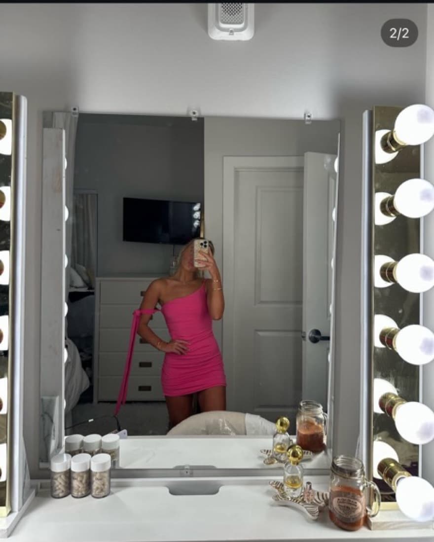 xs custom nookie pink mini dress - Image 2