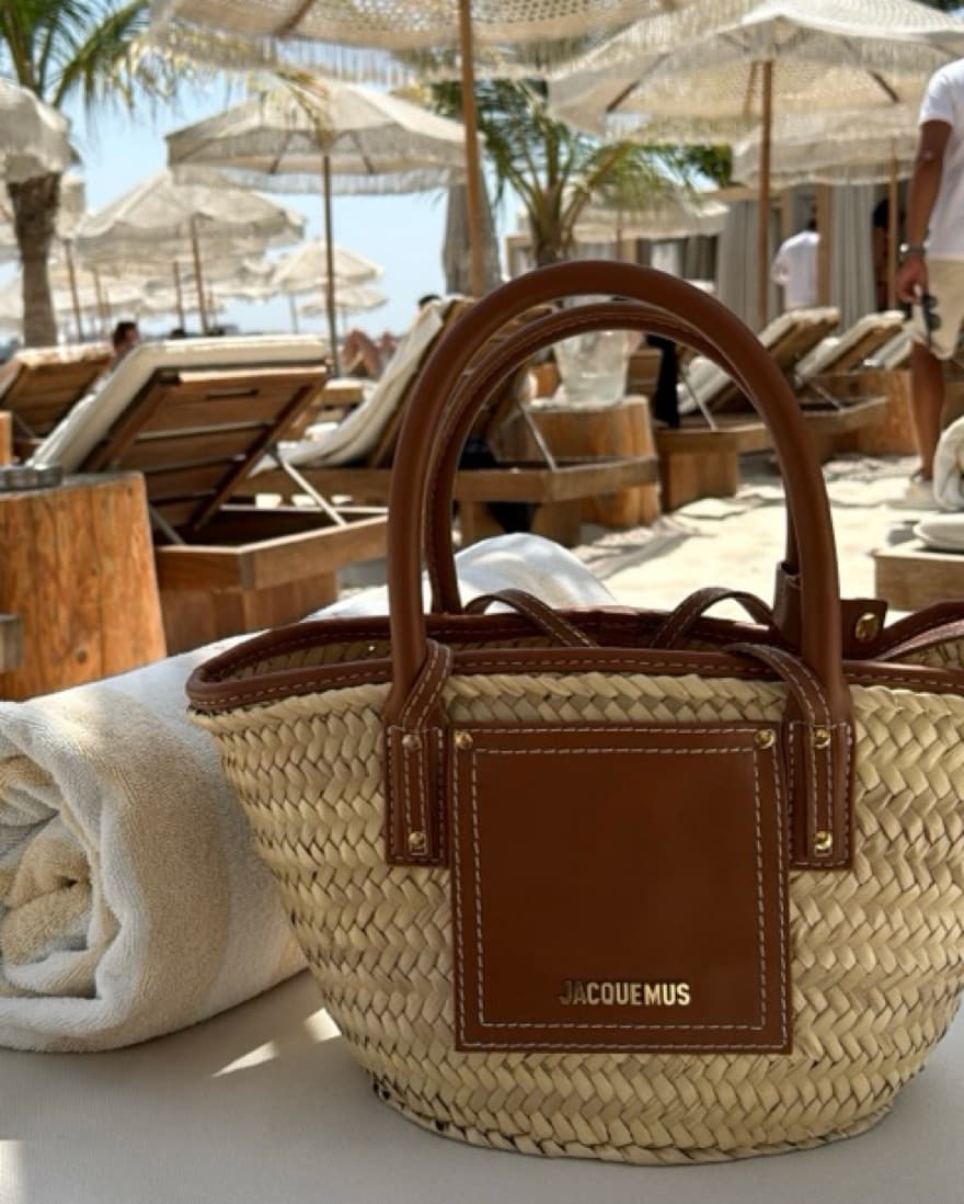 JACQUEMUS Le Petit Panier Soli Beach Bag - Image 5