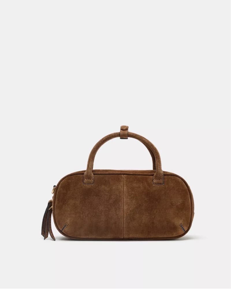 Mini Leather Bowling Bag - Image 3