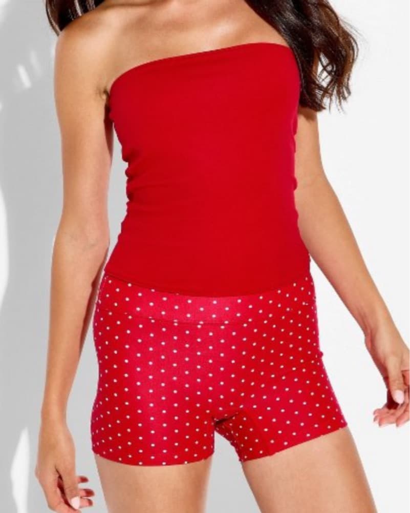 Red Polka Dot Biker Shorts - Image 2