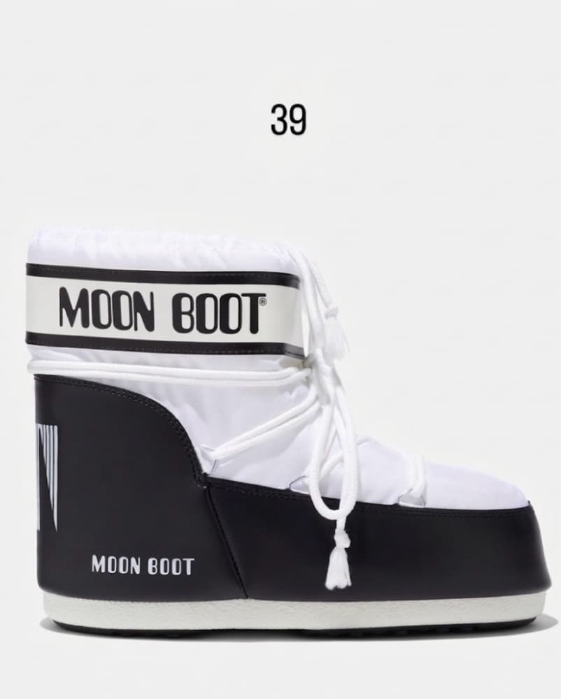 Moon Boots Low Icon White Black  - Image 1