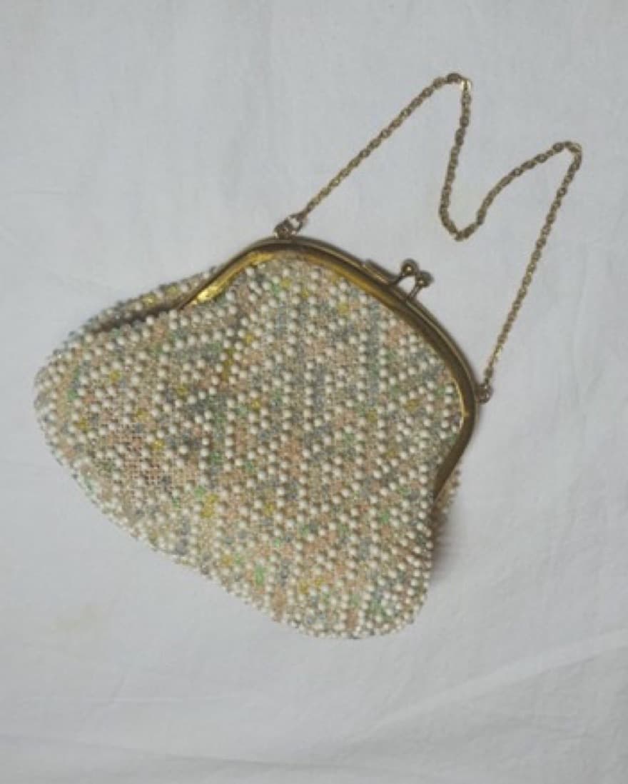 Rare Vintage Corde Bead Beaded Mini Bag - Image 1
