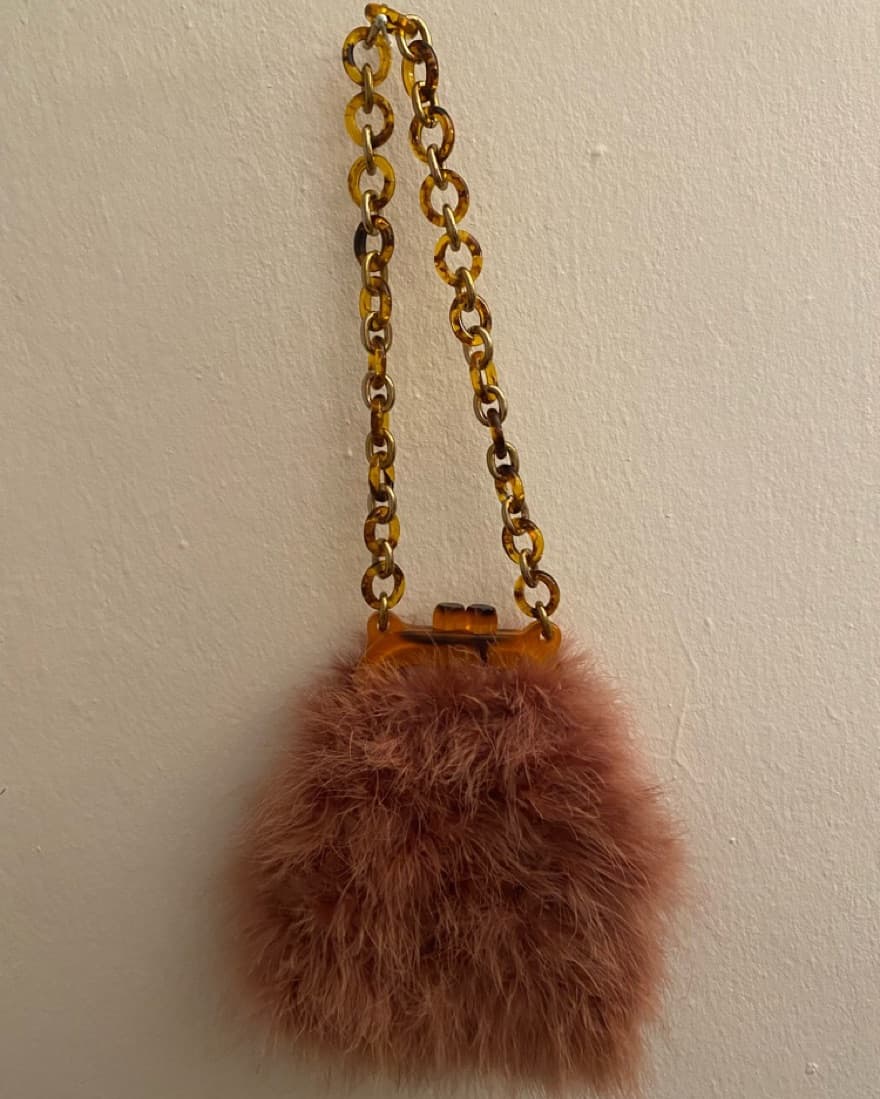 Statement Feather Shoulder Bag - Image 1