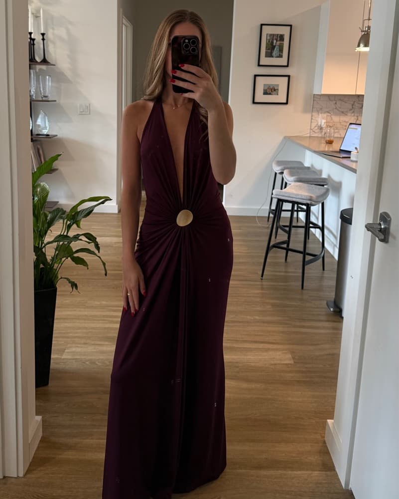 Draped Halter Maxi Dress  - Image 5
