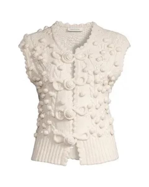 Rebecca Taylor Embellished Knit Vest - Image 1