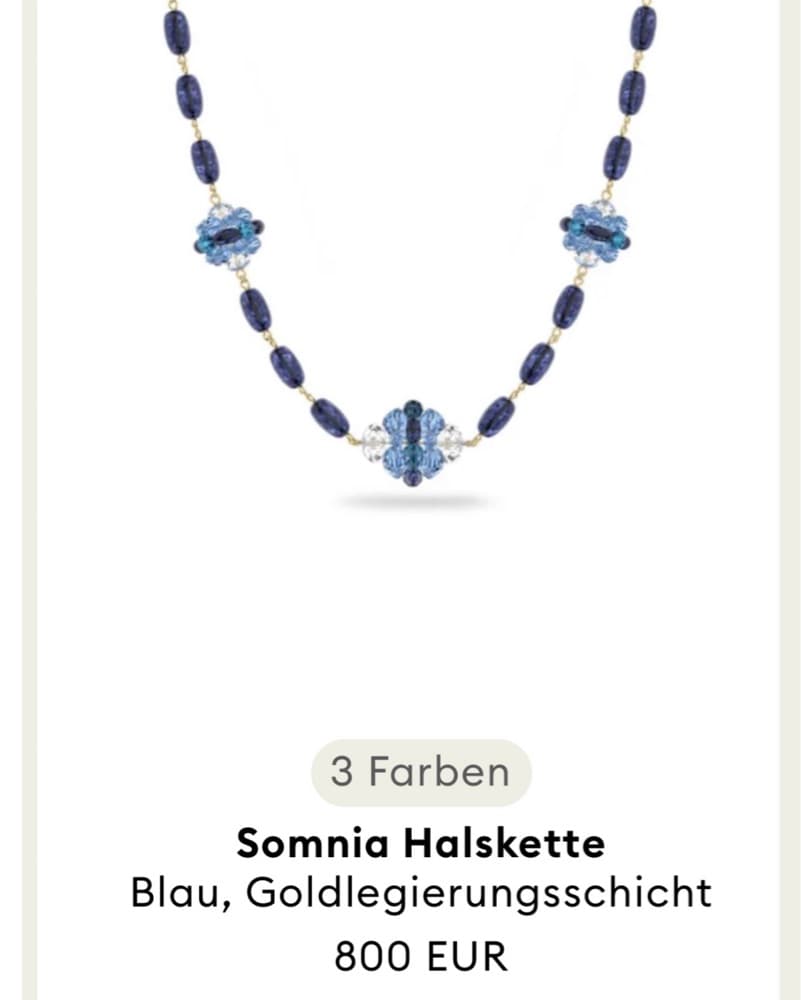 Blue Beaded Wrap Necklace  - Image 2