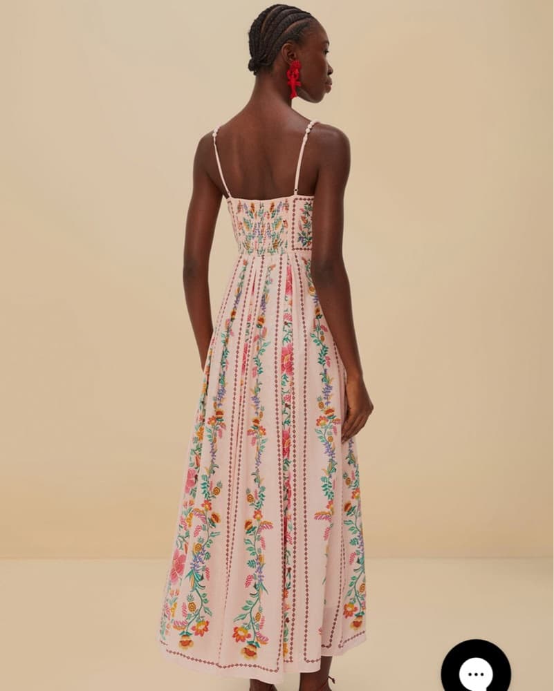 Farm Rio Pink Delicate Forest Maxi Dress - Image 3