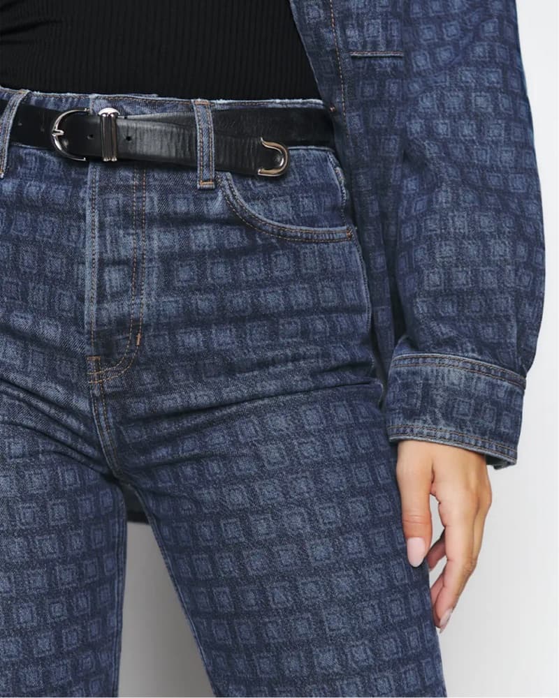 Patterned Denim Jeans - Image 4