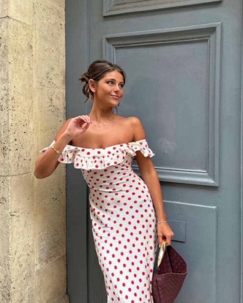 Réalisation Par Claudia Polka Dot Dress - Image 1