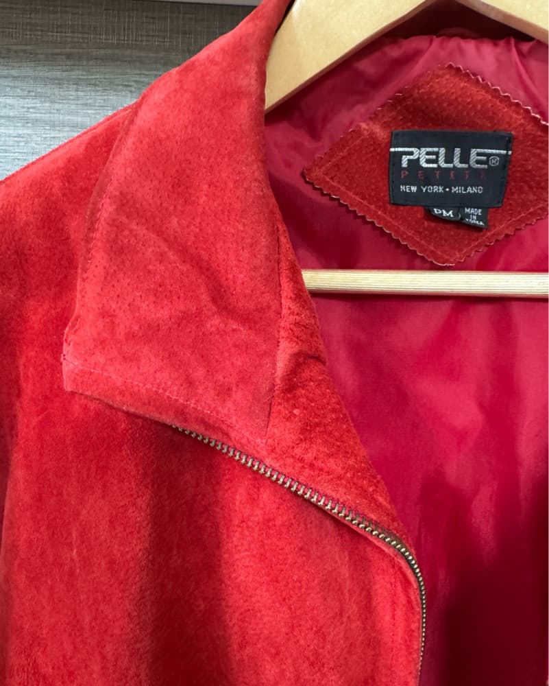 Vintage Red Bomber Jacket - Image 3