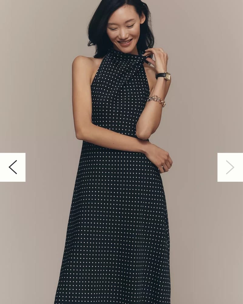 Polkadot Open Back Dress - Image 1