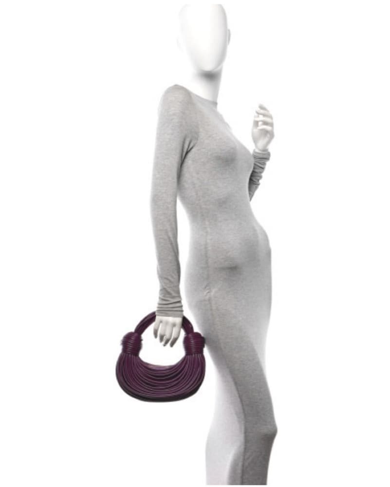 Nappa Mini Tubular Double Knot Grape - Image 2