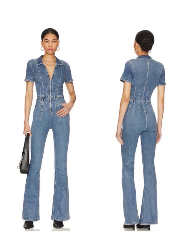 Free People Denim Jumpsuit - Image 3