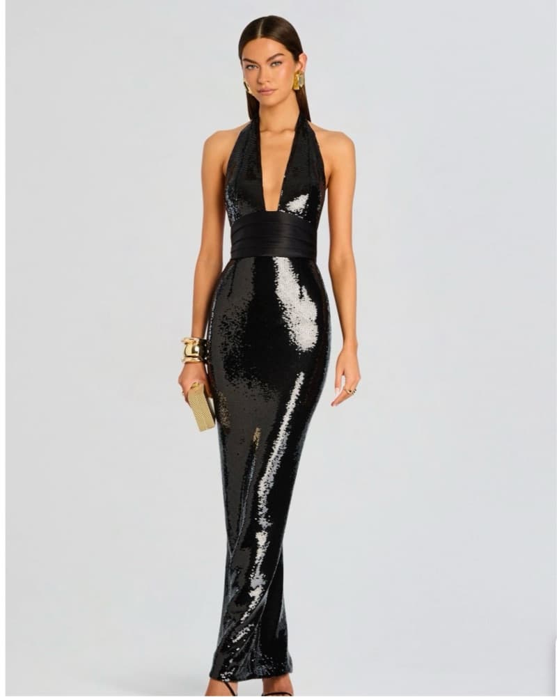 Retrofete Black Kelsie Sequin Dress - Image 2