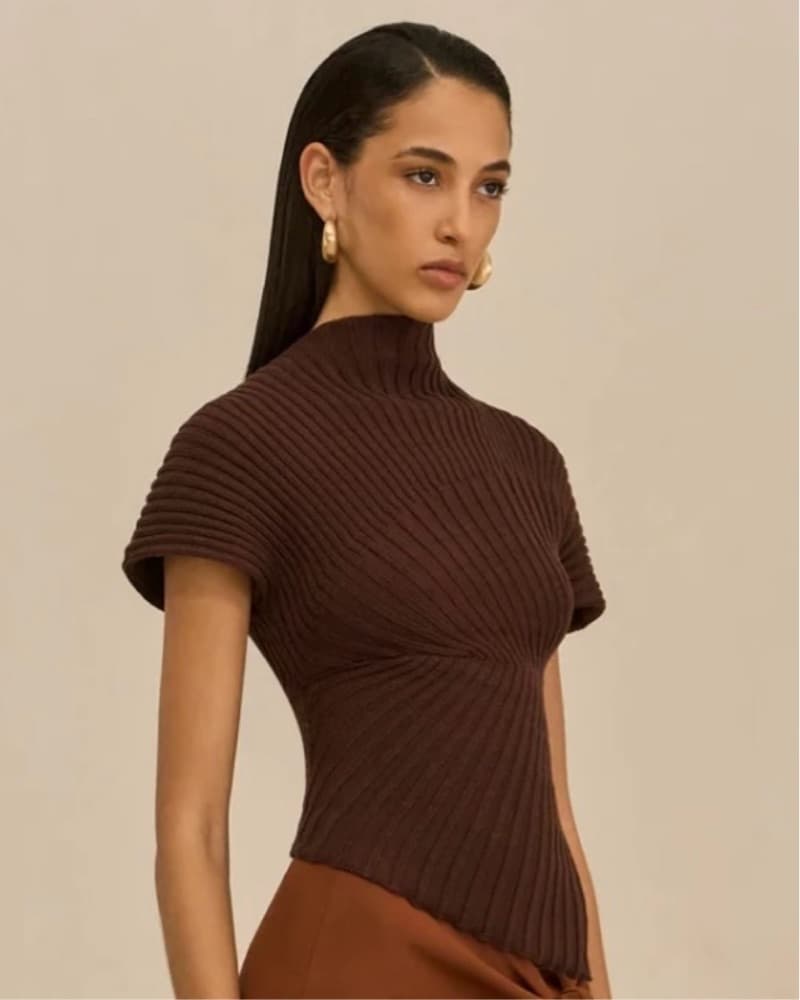 $400 Cult Gaia Mock Neck Sweater - Image 2