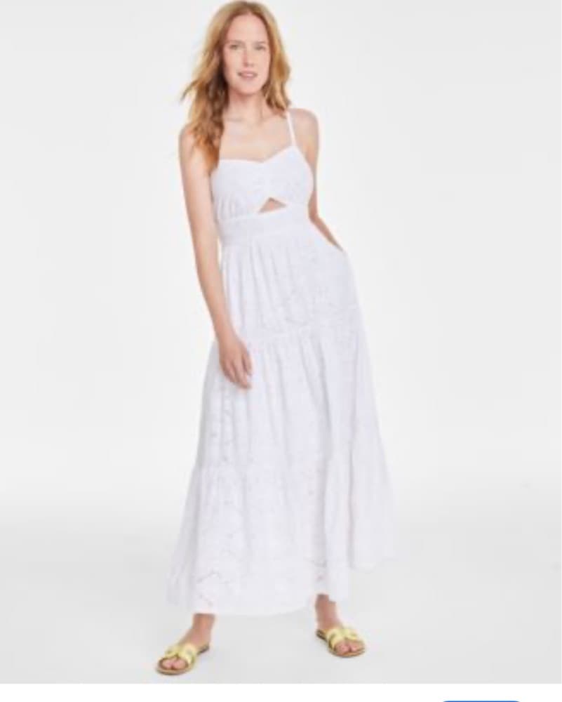 White Eyelet Dress - Image 3