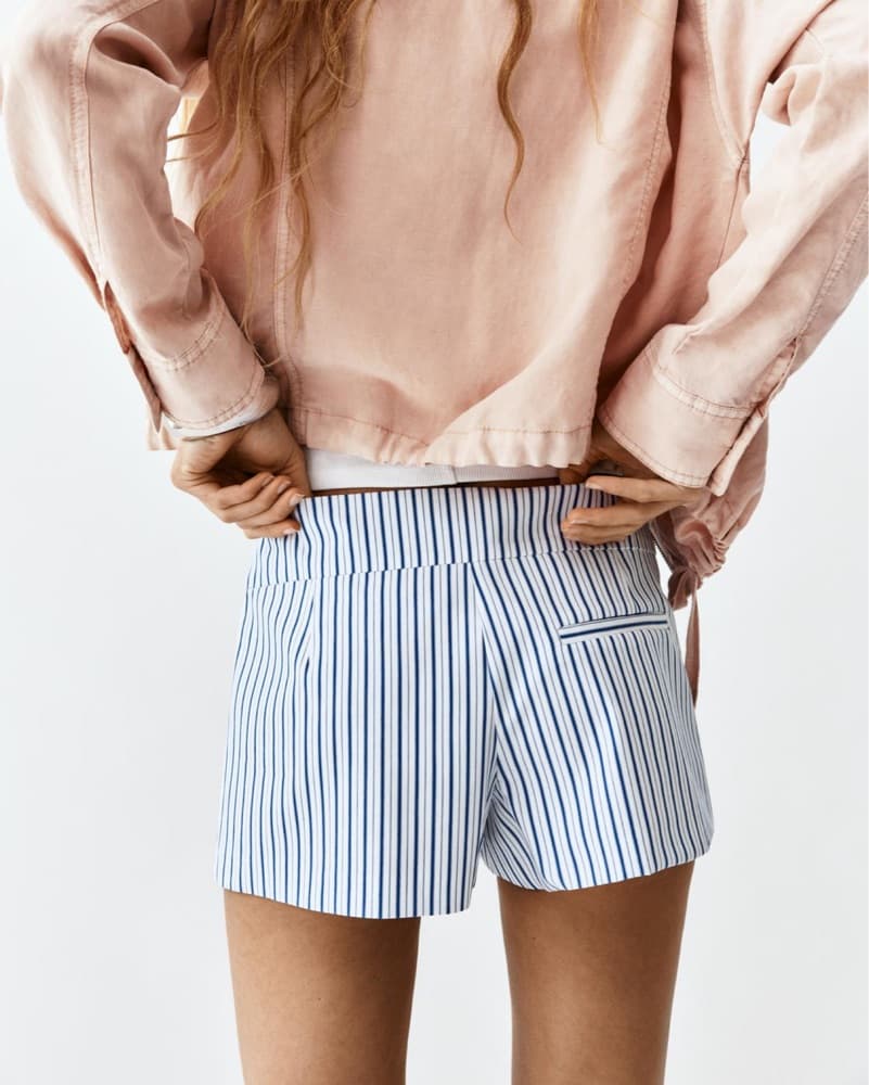 Zara Striped Shorts - Image 3