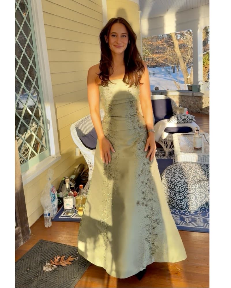 Custom Vintage Lili Rubin Sage Gown - Image 6