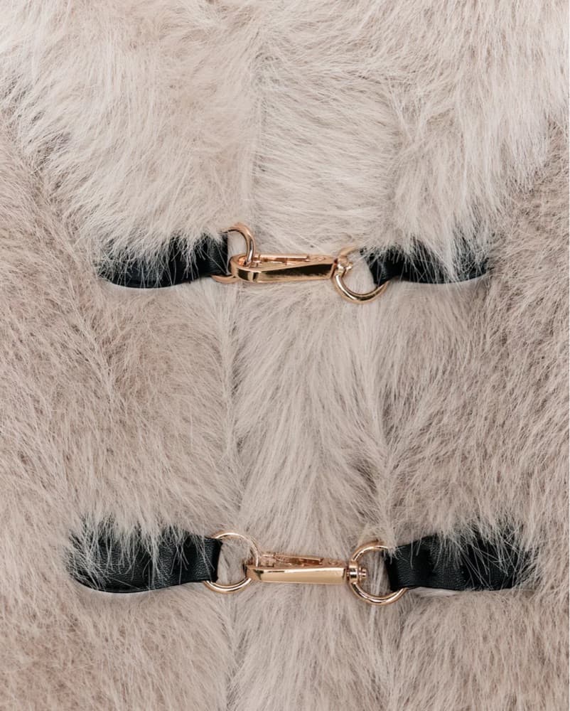 Beige Faux Fur Coat - Image 3