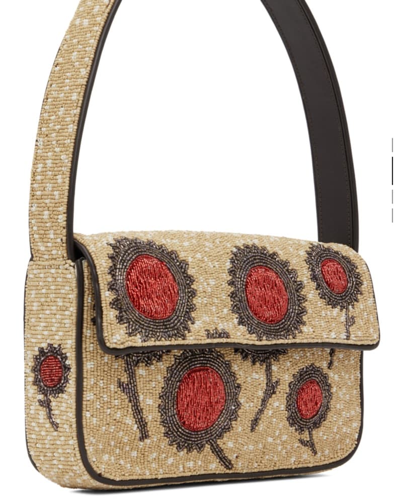 Staud Beige Beaded Tommy bag - Image 2