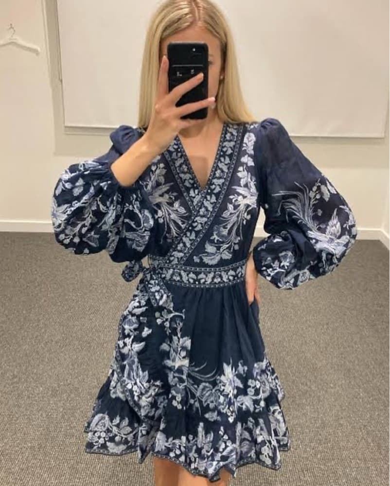 Zimmermann Alaine Blue Mini Dress  - Image 1