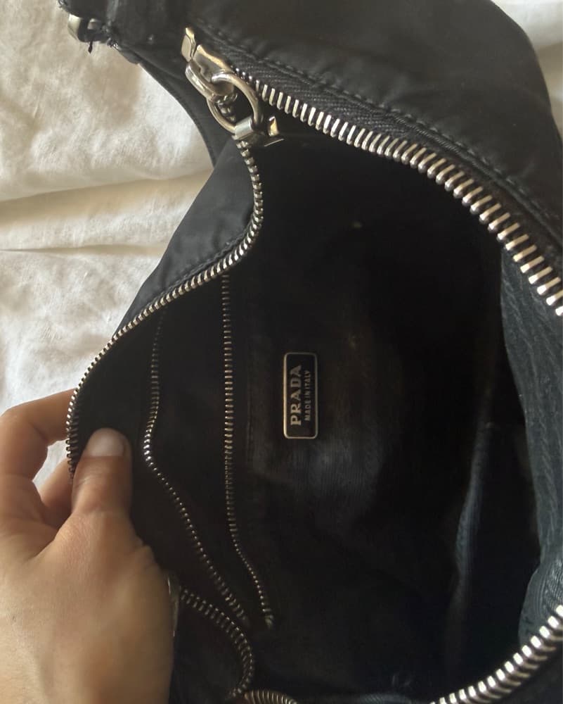 Black Prada Nylon Shoulder Bag - Image 5