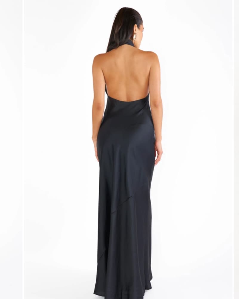 Black Halter Maxi Dress  - Image 2