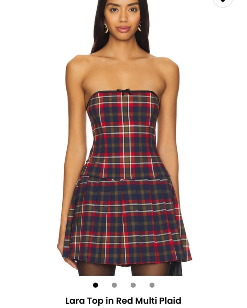 Stylish Plaid Corset Top - Image 1