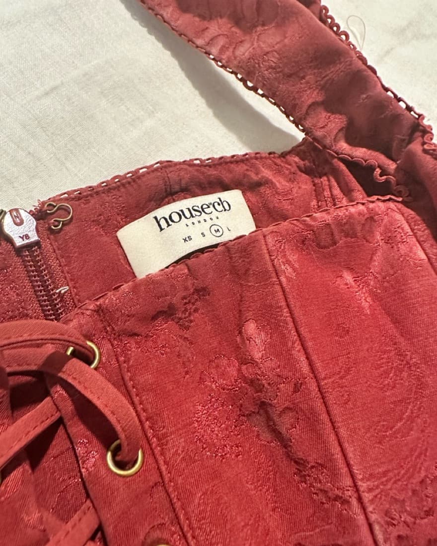 Parisa Merlot Floral Corset - Image 2