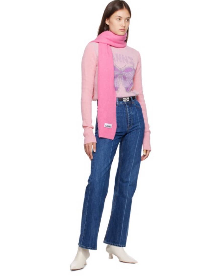 Ganni Pink Scarf - Image 2