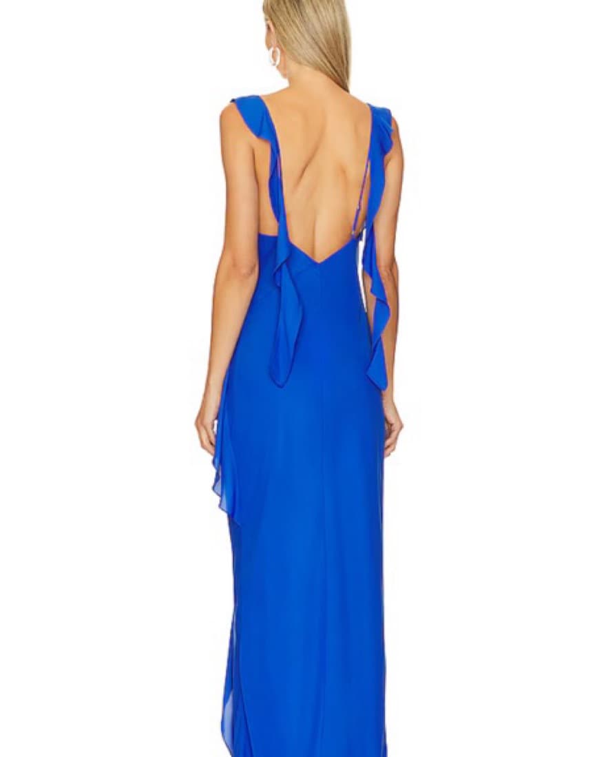 Amanda Uprichard Blue Cantara Gown - Image 2